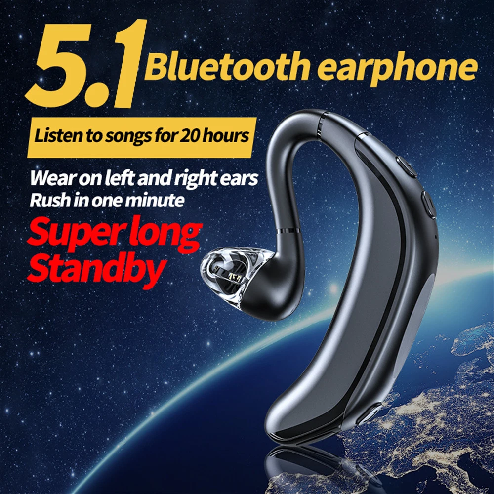 Громкой связи Bluetooth гарнитура Беспроводная связь V5.1 Earpphone с микрофоном голосовой