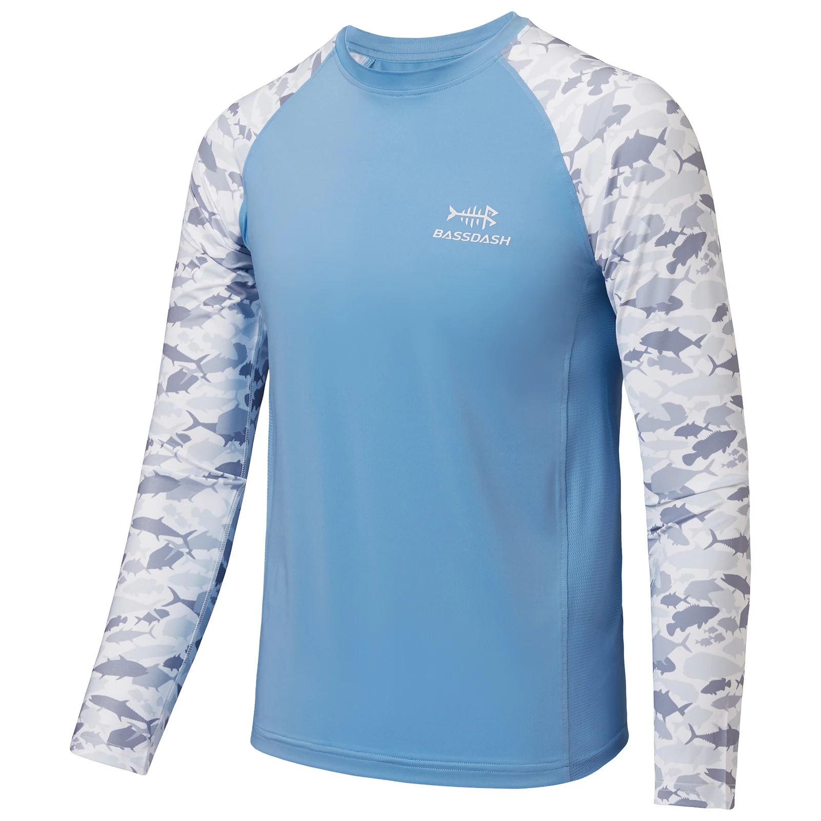 Camo Long Sleeve Fishing Shirt UV Protection Quick Dry Tee Bassdash Youth UPF50