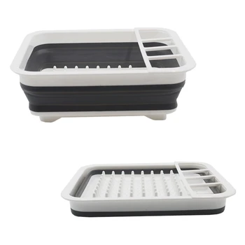 

Square Draining Basket Collapsible Colander Silicone Kitchen Storage Bag Fruit and Vegetable Basket Folding Filter