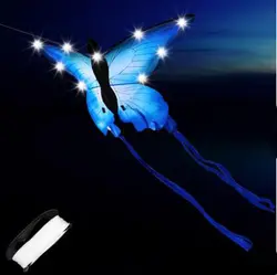Новое поступление высокого качества Открытый Забавный спортивный светодиодный бабочка воздушный змей с огнями хороший Летающий