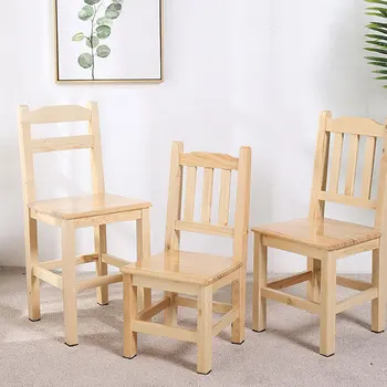 

Solid Wood Stool Small Stool Adult Home Back Stool Child Learning Chair Kindergarten Small Bench Small Wooden Bench