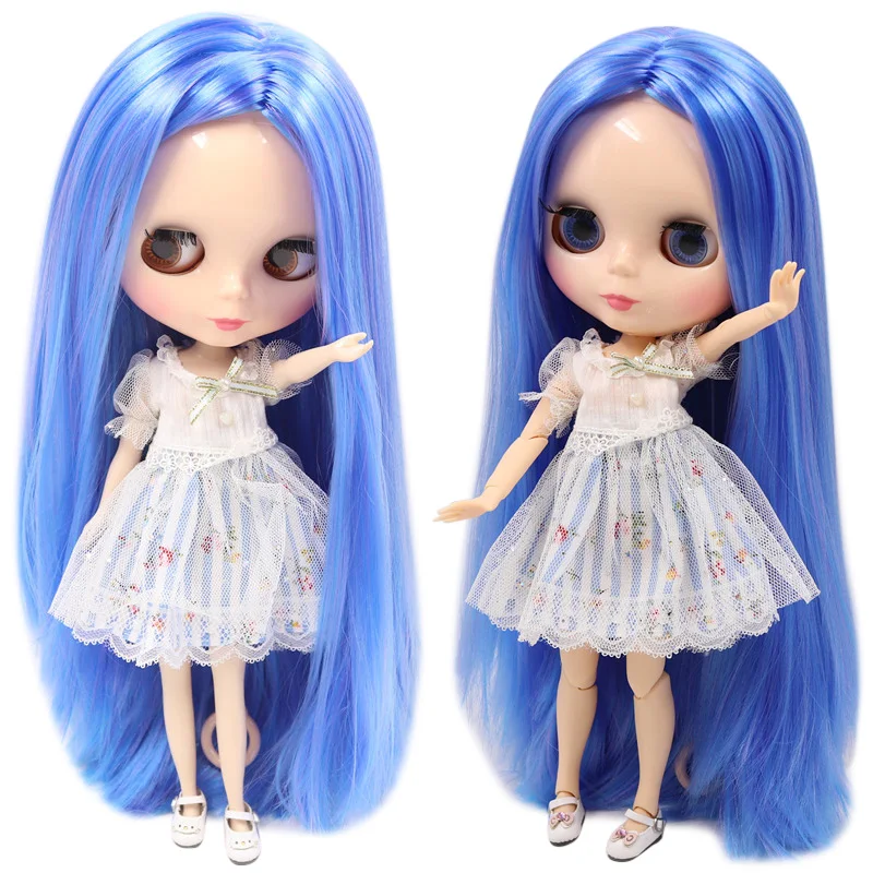 

ICY Nude Factory Blyth doll No. Y7216Y6208 light pink mix violet hair without bangs Flesh color skin Neo
