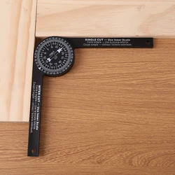 ABS 360 Degree Miter Saw Protractor Woodworking Goniometer with Pencil High Precision Angle Ruler Angle Measuring Gauge Tools
