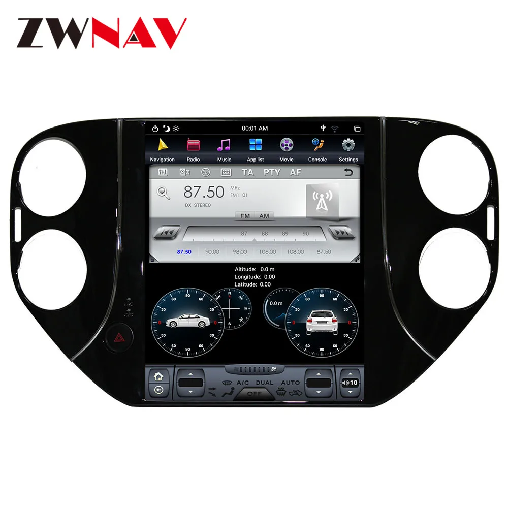 Excellent Android 8.1 4GB RAM Tesla style Car GPS Navigation For VW Tiguan 2010-2016 radio tape recorder headunit auto multimedia player 18