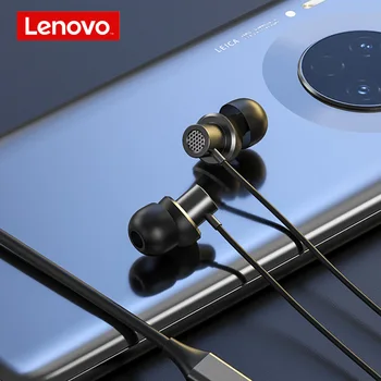 

New Original Lenovo TW13 Earphone 3.5mm Microphone Stereo Bass Earbuds Headset HD Call With Wheat VS Lenovo HE08 Wired Earphones