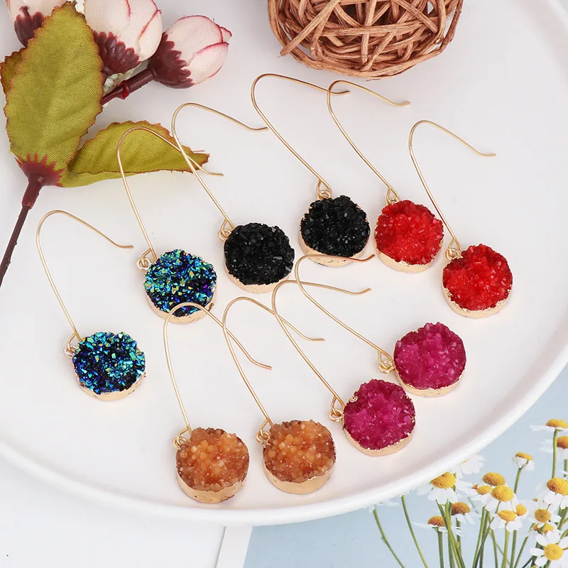 Модные круглые серьги с искусственной друзой золотого цвета для женщин 2021