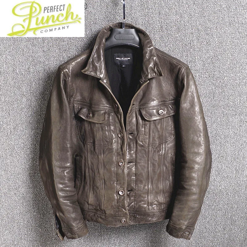 

Кожаная модная мужская куртка, уличная одежда, пальто из натуральной овчины, Мужская мотоциклетная одежда, куртка-бомбер, мужские куртки WPY3774