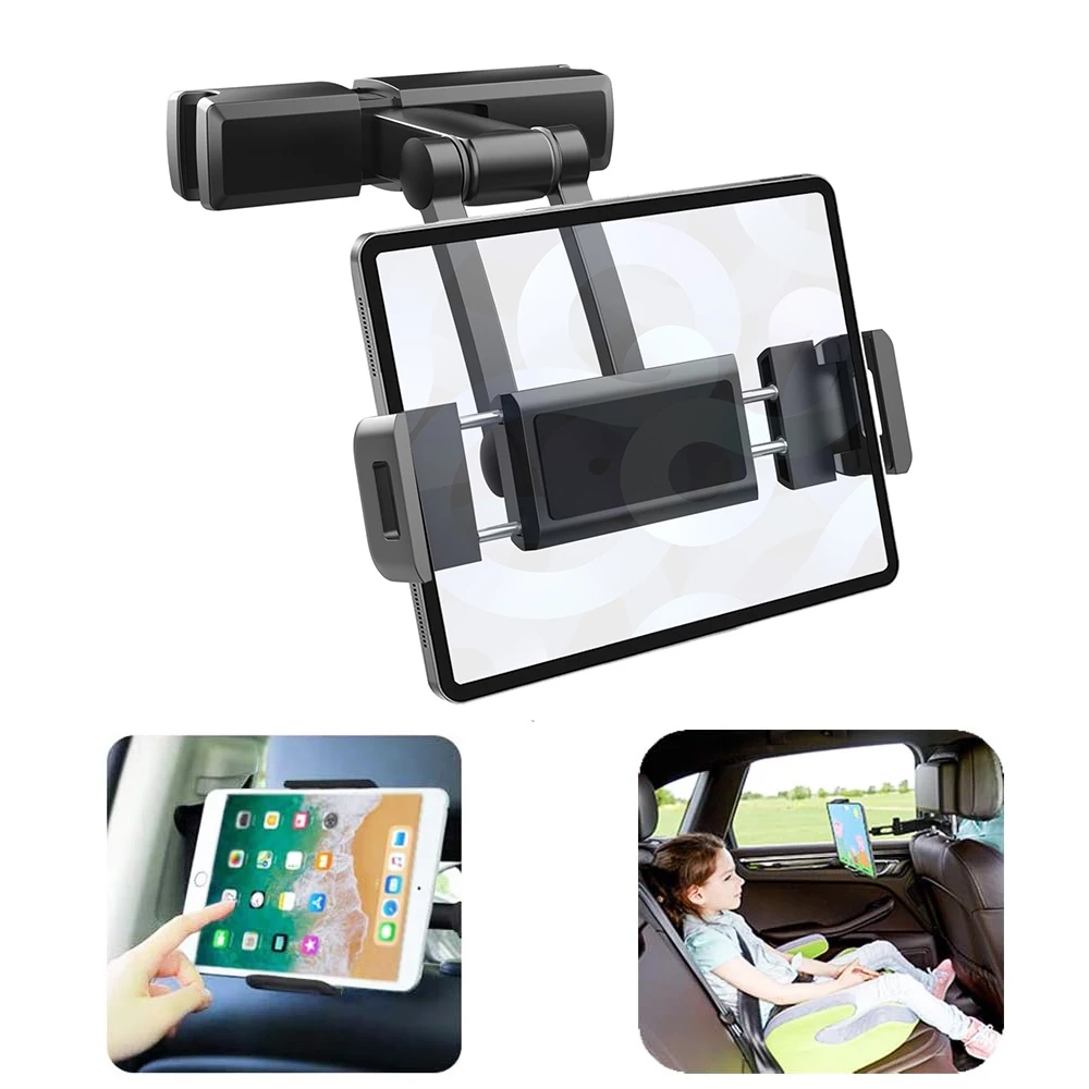 Car Rear Pillow Tablet Phone Holder for kids Seat Headrest Stand 4.7-12 Inch iPad Samsung Mounting Bracket | Компьютеры и офис
