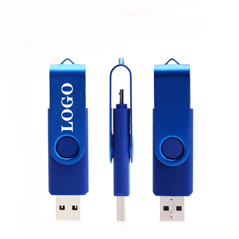 

Metal PenDrive OTG 3 IN 1 Type-c Usb Flash Drive 4/16G 32G 64G usb stick pen USB 2.0 Pen Drive fiash usb memory Free Logo gift