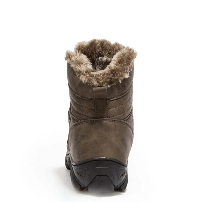 New Arrival Men PU Leather Sport Winter Boots Warm Shoes Thicken Soft Anti-slip for Outdoor