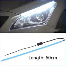 Ультратонкая Автомобильная рулевая фара дневного света модифицированный красочный стример светодиодный свет декоративные огни CD50 Q04
