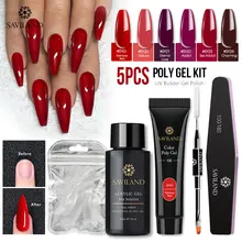 SAVILAND 15 г цветной полигель для наращивания пальцев набор гель-лаков для ногтей быстрое наращивание пальцев полигель наборы для нейл-арта