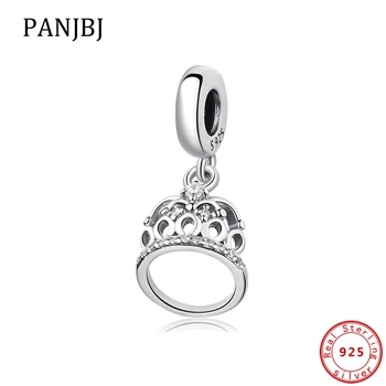 

Authentic 100% 925 Sterling Silver Charm Bead Hollow Out CZ Crown Pendant Charm Fit Original Pandora Bracelets Women DIY Jewelry