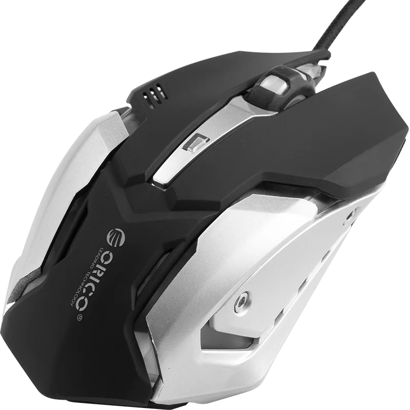ORICO, Профессиональная USB игровая мышь, регулируемая, 3200 dpi, проводная, оптическая, светодиодный, освещение, мышь для геймера, для ПК, компьютера, ноутбука, мыши - Цвет: Черный