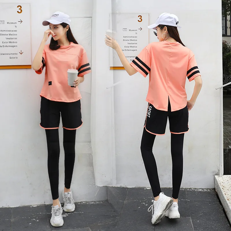 

Fitness Suit Plus-sized Womenswear Size 200 Loose-Fit Quick-Dry Gym Sports Running Set Large Size Yoga Clothes Fashion