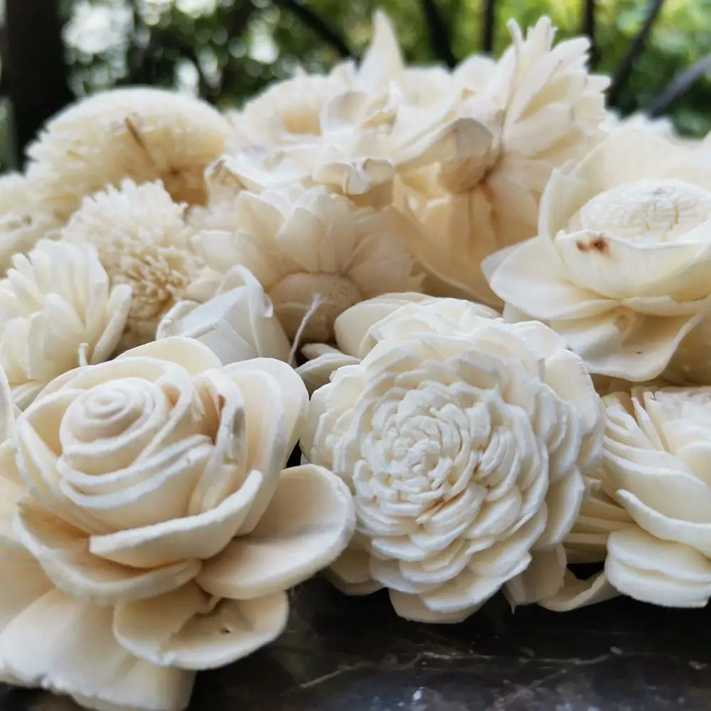 100 шт Sola деревянные цветы Свадебный ассортимент для поделок, свадеб, домашнего декора