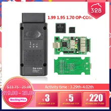 Mais novo opcom v5 1.99 1.95 1.70 2014v pic18f458 ftdi op com v5 flash atualização obd 2 obd2 scanner de diagnóstico do carro ferramenta automóvel cabo