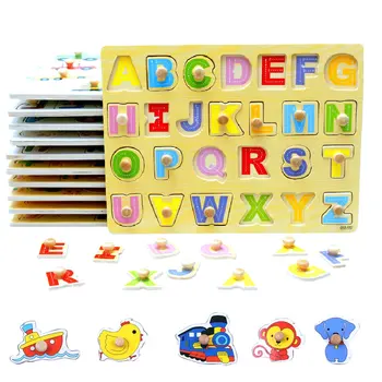 

Baby wood 3d Puzzles toy Cognitive Hand grasp puzzle 0-9 Digital jigsaw puzzle Wooden toy educational learning toy for children