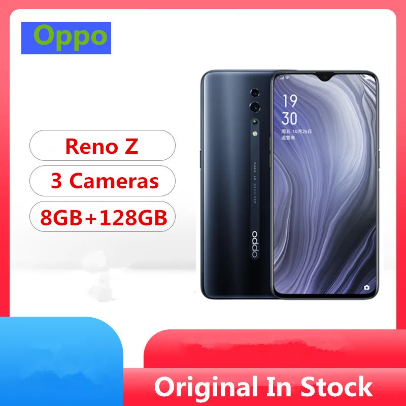 Oppo Reno Z смартфон Helio P90 Android 9,0 6," AMOLED Полный экран 48,0 Мп+ 32,0 МП экран отпечатков пальцев лица ID VOOC 3,0