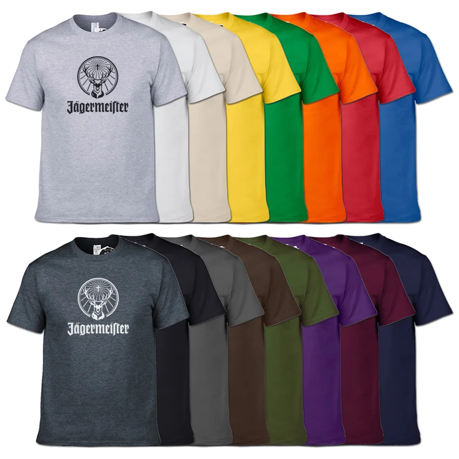 Мужская футболка с логотипом Jagermeister Music Tour, высокое качество, модная эксклюзивная футболка из хлопка, 16 цветов, унисекс, уличная одежда, Harajuku
