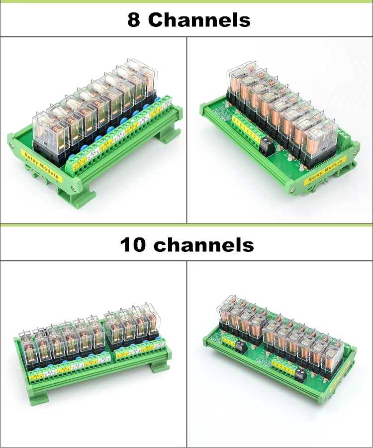Módulo de Interface de Relé de Potência no + nc 1 com Omron Canais Rail Mount 16a 1 G2r-1-e Dc12v - 24v Relé Pnp Npn Compatível 12 Din 9 NO + NC 1 com OMRON G2R-1-E