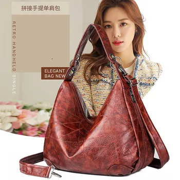 

2020 New Style Fashion Handbag Korean-style Large-Volume Shoulder Bag Fashion Women's Soft Leather Shoulder Tote Bag