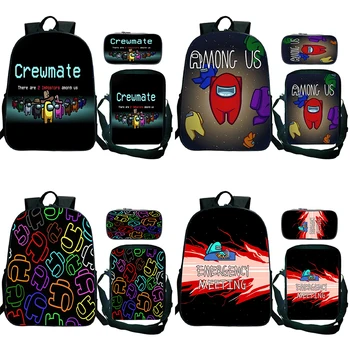 

Game Among Us 3Pcs/set Casual Men Women Backpack Stduent Book Bags Preppy Style School Back Bags for Teenage Girls Shoulder bag