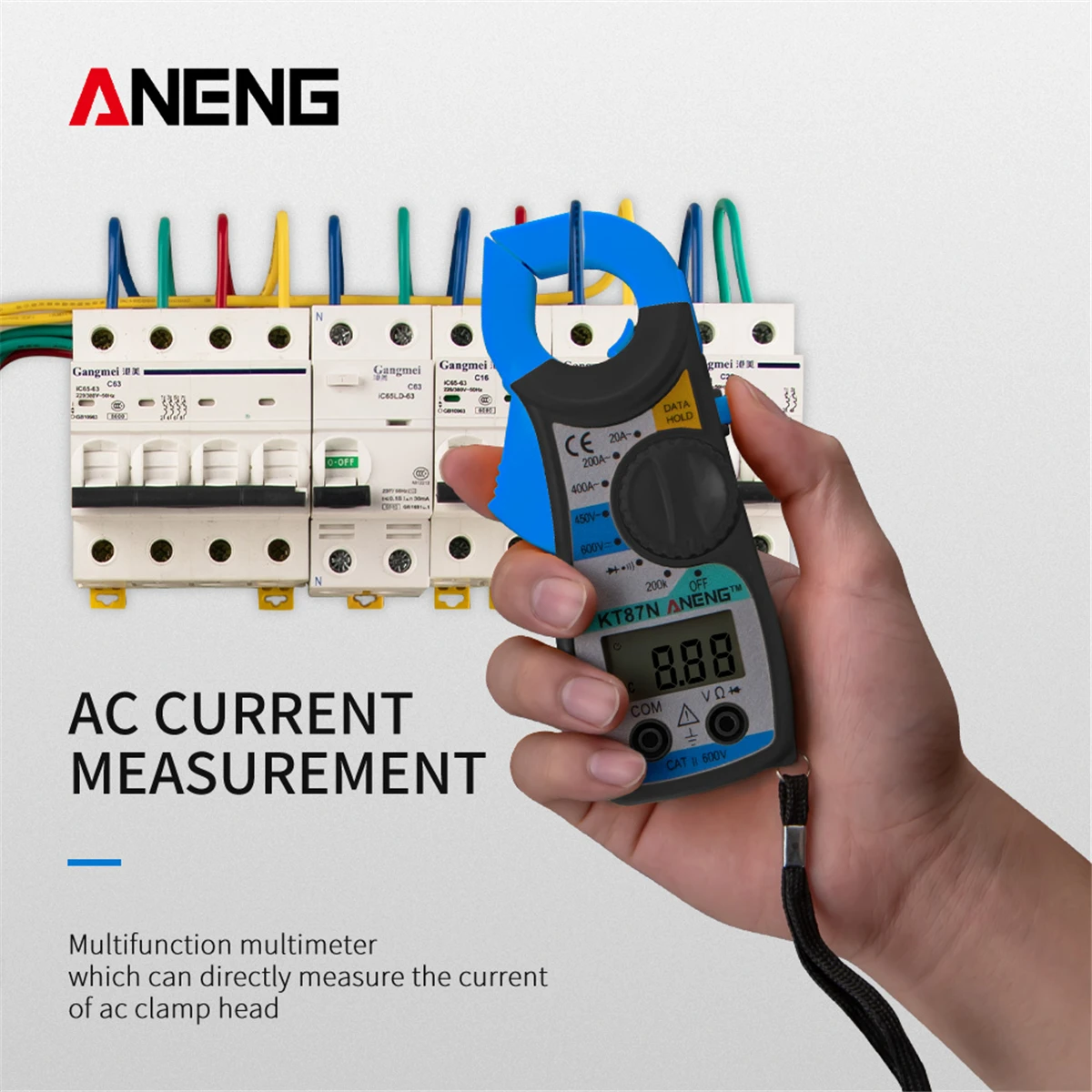 ANENG KT87N мультиметр цифровой токовые клещи clamp meter струбцина столярная тестер tester