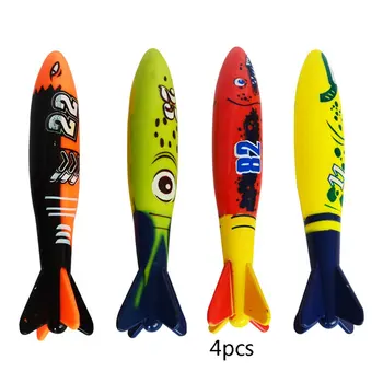 

4Pcs/Set Diving Torpedo Underwater Swimming Pool Playing Toy Outdoor Sport Training Tool Kids Swimming Toy