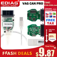O vag pode pro v5.5.1 com a microplaqueta vcp6 da microplaqueta de ftdi ft245rl obd2 relação diagnóstica o vag pode pro suporte do cabo de usb pode barrar a linha uds k