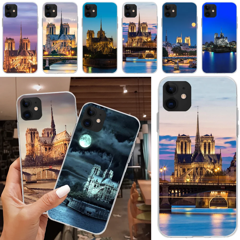 Чехол из ТПУ для телефона Notre Dame Cathedral Scenery чехол iPhone 5C 5 5S SE 7 8 plus X XS XR MAX 11 pro Pro Max |