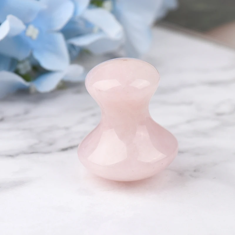 

Natural GuaSha Tool Rose Quartz Mushroom Facial Back Foot Acupuncture Massage Scraper SPA Therapy Jade Board Face Massager