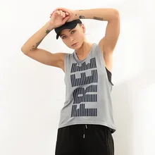 Стиль, с принтом букв, спортивный, для йоги, свободный, облегающий жилет, женский, без рукавов, дышащий, сетчатый, быстросохнущий, для бега, фитнеса, костюм