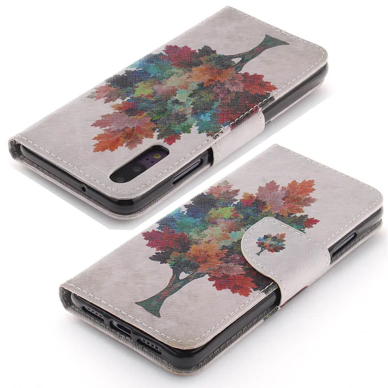 Colored Tree A3 A5 Чехол кожаный грязеустойчивый полиуретановый чехол s для samsung Galaxy A8 A6 плюс J120 J3 J7 Pro J5 Prime Note 4 5 8 9 S9 - Цвет: Colored Tree