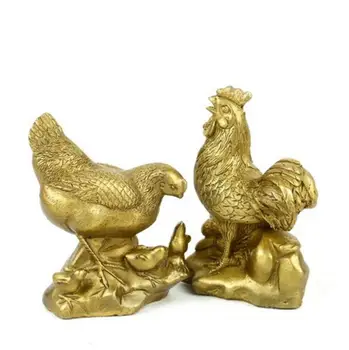 

Copper Statue Pure copper cockerel decoration copper pair of chicken copper hen peach blossom promote a harmonious couple
