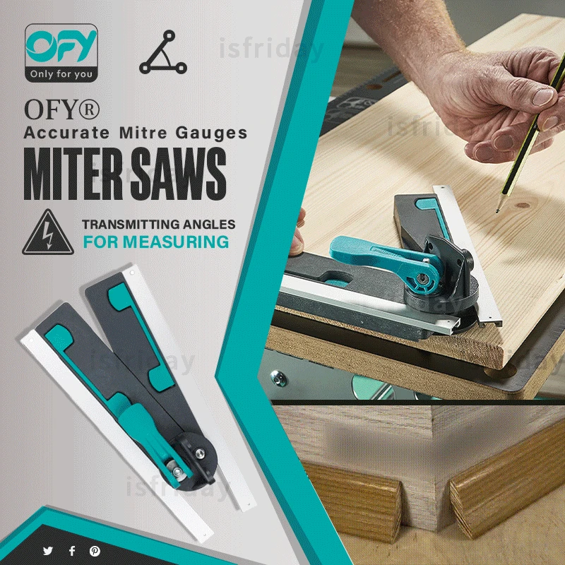 OFY® Accurate Mitre Gauges for Saws Right Angle Ruler Protractor Measuring Tool Corner Measure | Инструменты