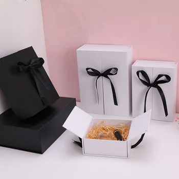 

Rectangular Double Open Clamshell Gift Packaging Box For DIY Birthday Festival Decoration
