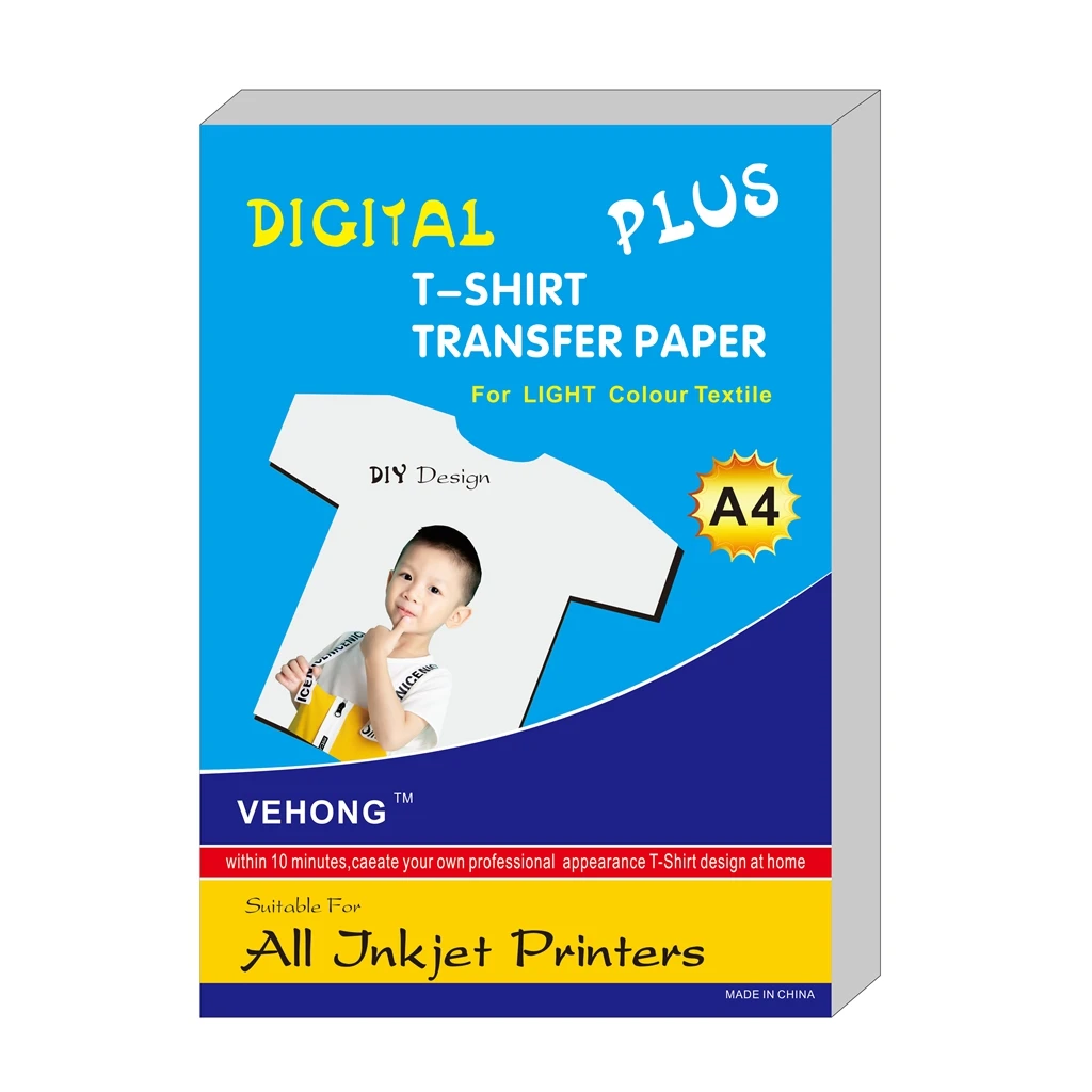 Inkjet Heat Transfer Sublimation Printing Paper T-Shirt Light dark black Fabric  Transfer Paper for Cotton Garment Thermal Paper - AliExpress