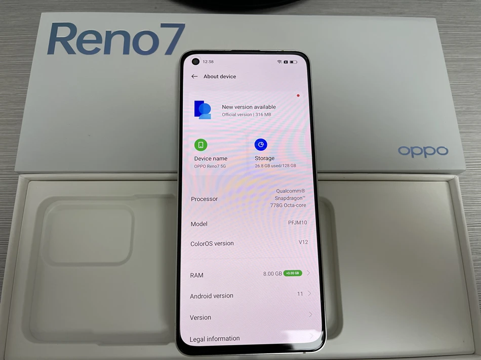 OPPO Reno 7 5G Smart Phone Color OS 12 Android 11 6.43'' 90Hz AMOLED Screen NFC Snapdragon 778G 60W Super Charge 4500mAh Battery 8gb ddr3