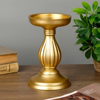

Candlestick wood for 1 candle "Golden Column" 17x10.5x10.5 cm 4762525