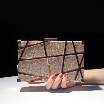 

Luxury Shiny Metal New Fashion Mini Bags For Women 2020 Chain Bag Foreign Style Small Square Bag Crossbody Stripes Gorgeous