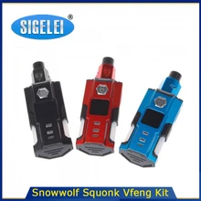 Sigelei Snowwolf Squonk Vfeng комплект 120 Вт мод коробка сигарета электронная вейпер моды 3 мл Squonk BF RDA танк атомайзер электронные сигареты испаритель