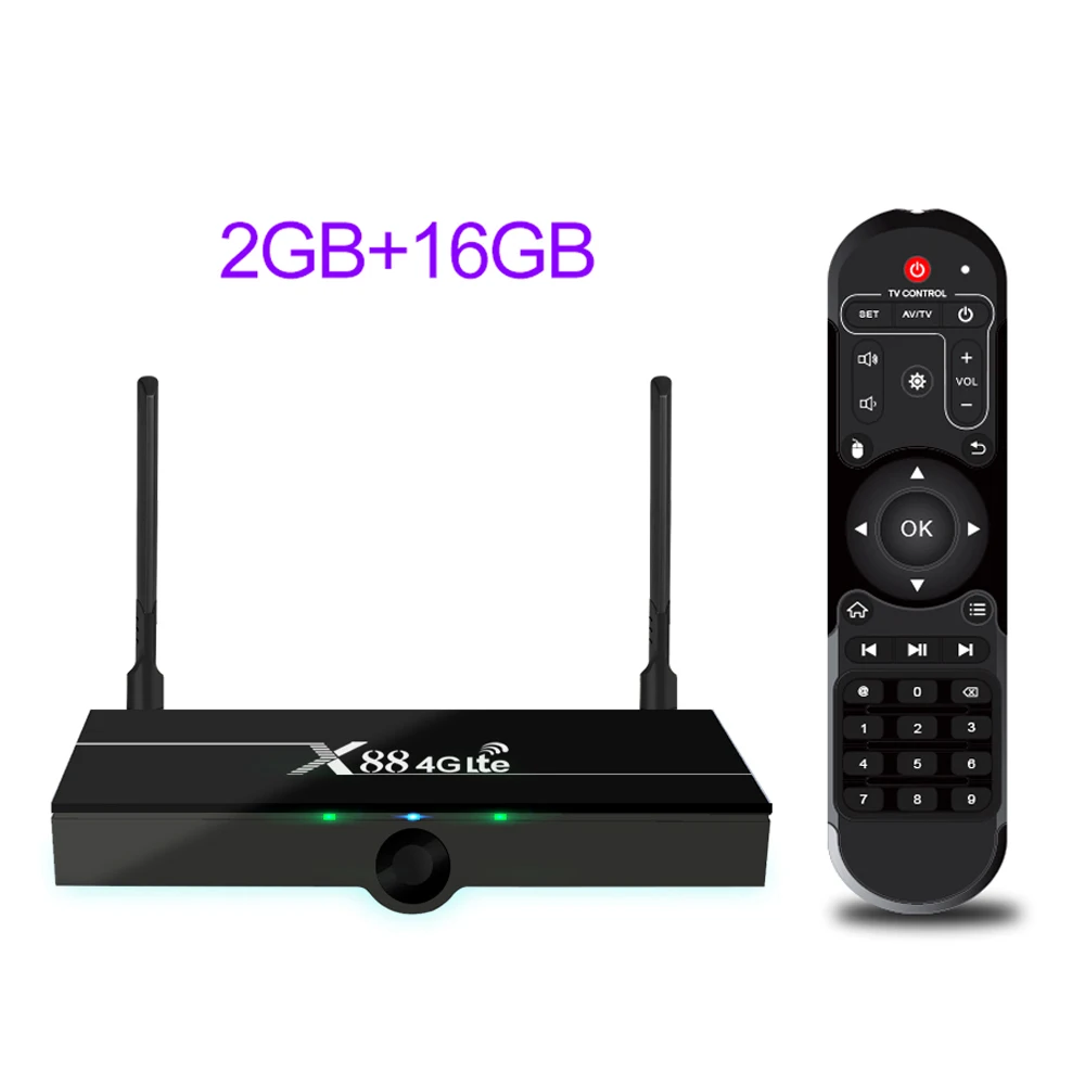 2GB 16GB X88 4G Lte Smart Android tv Box 7,1 Rockchip RK3328 поддержка 4G Nano SIM карты 2GB 16GB 2,4G/5G двойной Wifi 4K Google Play медиа-бокс - Цвет: 2GB 16GB