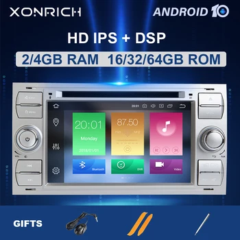 

2 din Android 10 Car Radio Multimedia Player For Ford Focus 2 3 mk2 Mondeo 4 Kuga Transit Connect S-MAX C-MAX GPSNavigation IPS