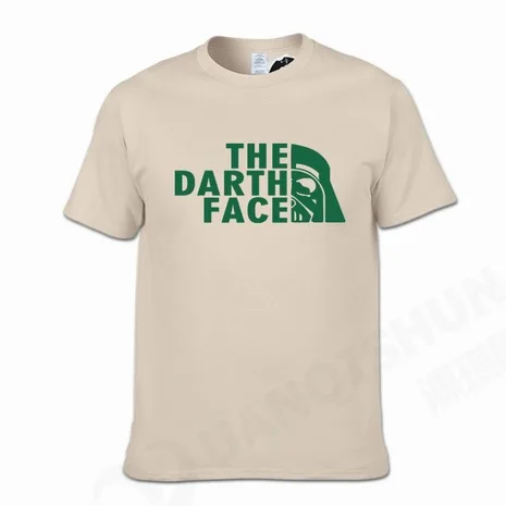 Футболки с маркой бутика Звездные войны Дарт лицо шаблон мужские футболки Лето Горячая Распродажа короткий рукав повседневные футболки уличная одежда