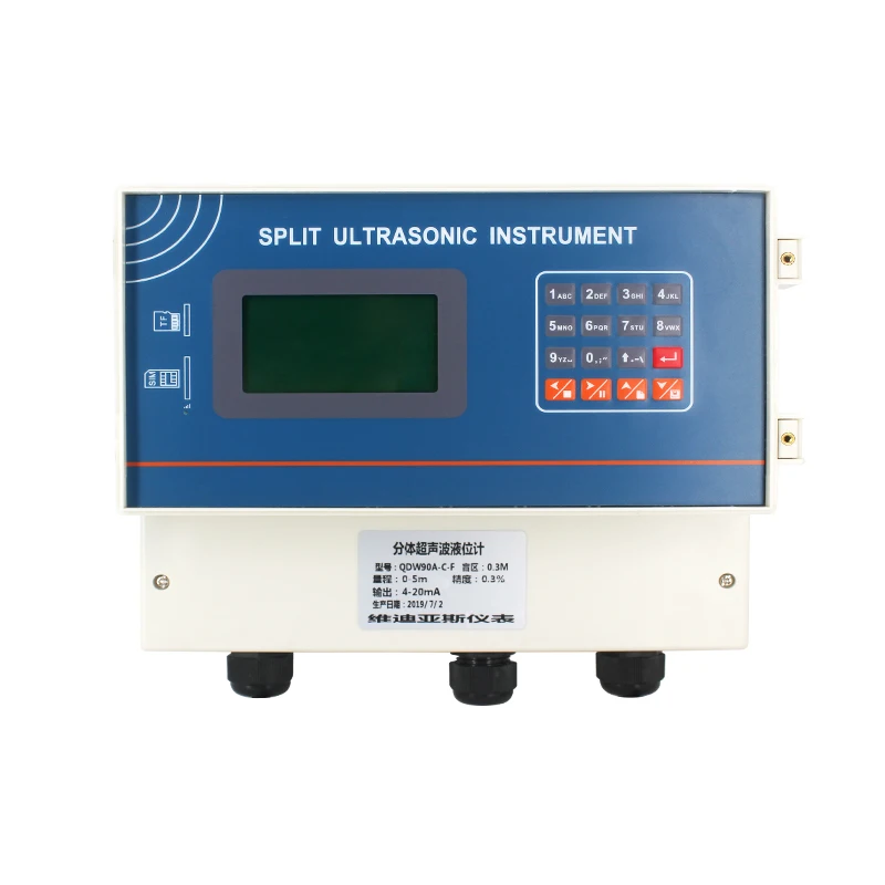 Split ultrasonic fuel level sensor 4-20mA water level meter ultrasonic level transmitter
