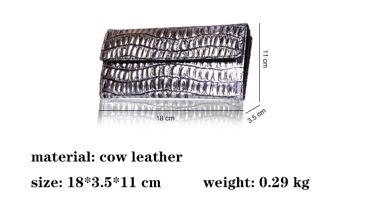 Кошелек женский натуральная кожа роскошь длинная женские кошельки страус крокодил металлический золото Серебряный фиолетовый черный кошелёк женский клатч кошелек