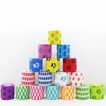 10 шт., аксессуары для тату, самоклеящаяся повязка, лента, ПЭТ, гибкая, с мультяшным принтом, для первой помощи, 5 см х 4,5 м