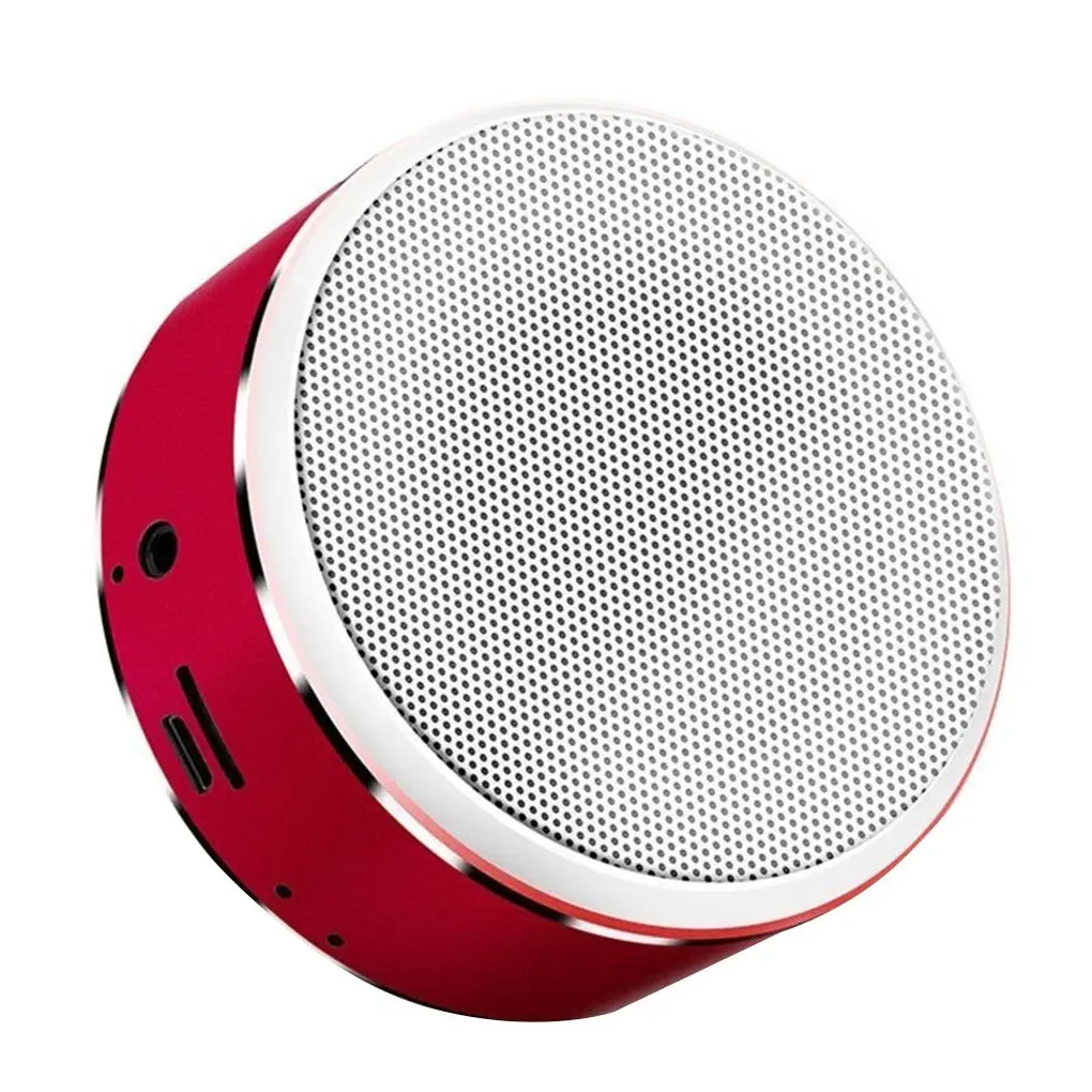 Портативный Bluetooth 4,2 круглый динамик TF карта беспроводной открытый металлический чехол мини сабвуфер
