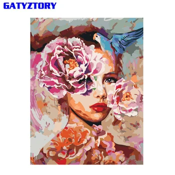 

GATYZTORY Frame Picture Diy Painting By Numbers Figure Painting Girl Wall Art Picture Canvas By Numbers For Home Decors Artwork